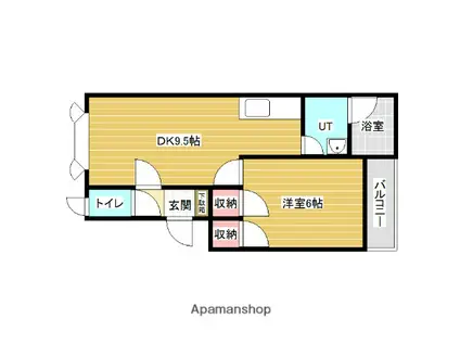 パークマンションⅦ(1LDK/1階)の間取り写真