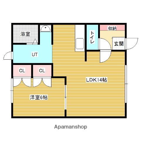 十条長屋 壱番館(1LDK/1階)の間取り写真
