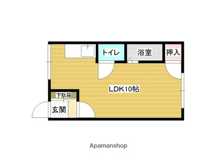 美唄総合ハイツ(ワンルーム/2階)の間取り写真