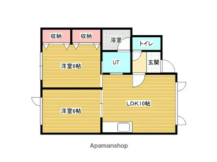 トーケンハイツⅤ(2LDK/2階)の間取り写真