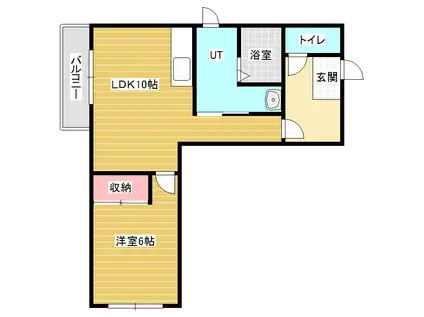 エルカーサ(1LDK/4階)の間取り写真