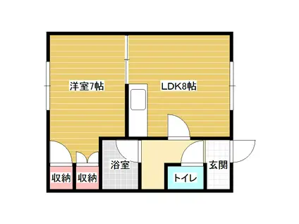 シティハイツ(1LDK/2階)の間取り写真