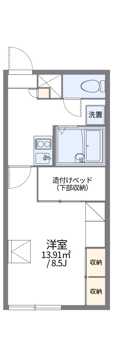 レオパレスシャルマンⅢ(1K/1階)の間取り写真