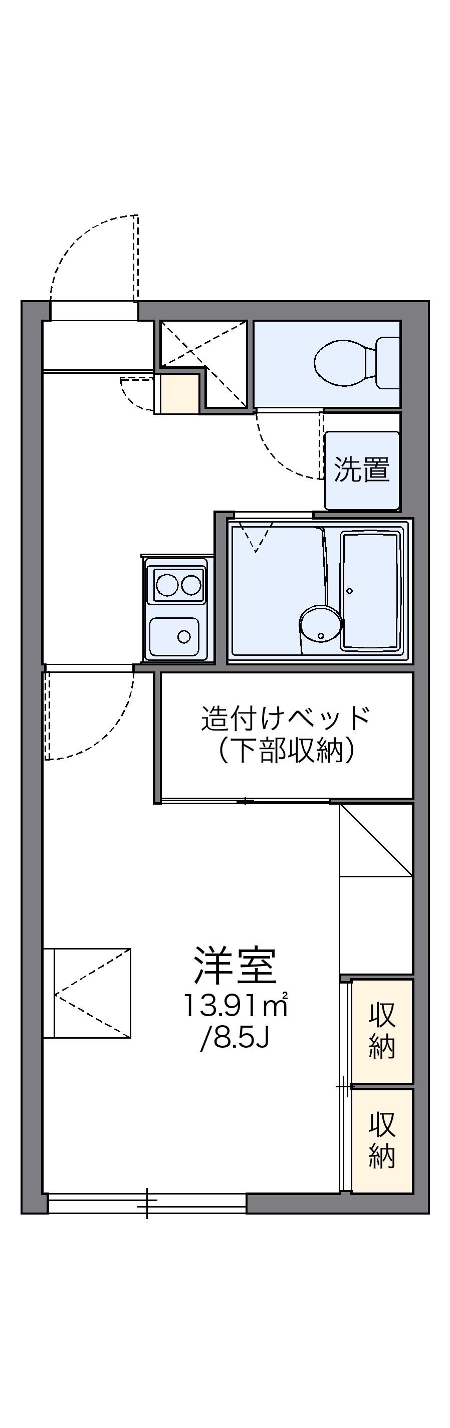 レオパレスシャルマン(1K/2階)の間取り写真