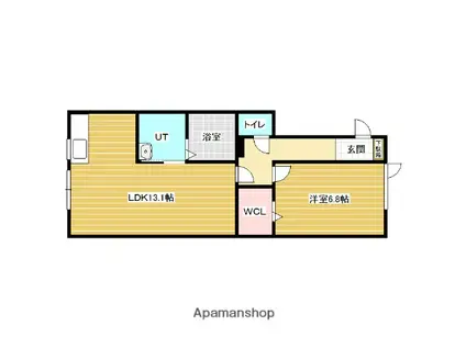 EL MANANA(1LDK/2階)の間取り写真