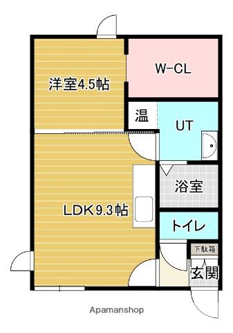 プリズム75(1LDK/1階)の間取り写真
