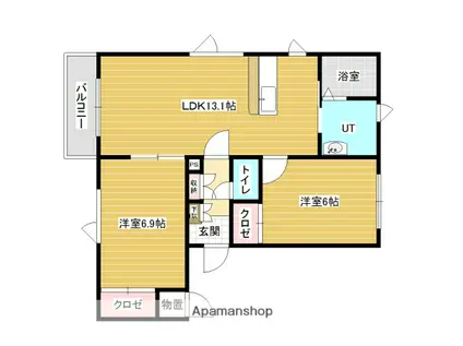リーベンデールⅡ(2LDK/2階)の間取り写真