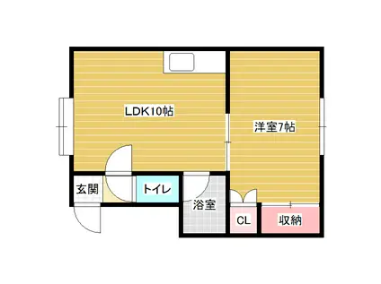 アイコーポ(1LDK/3階)の間取り写真