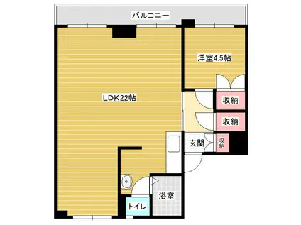 MAPLE BAUM Ⅰ(1LDK/5階)の間取り写真