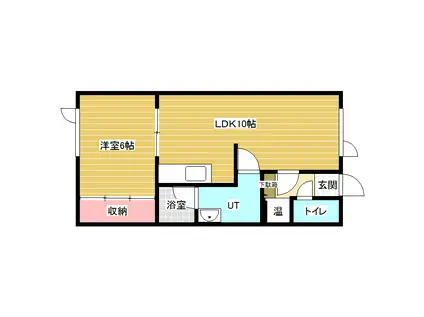 プレジデント66(1LDK/1階)の間取り写真