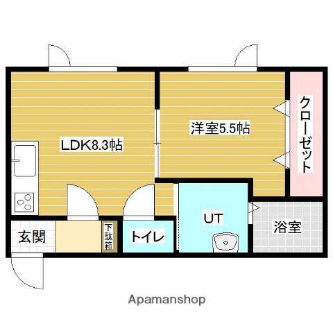 トーケンⅩⅥ(1LDK/1階)の間取り写真