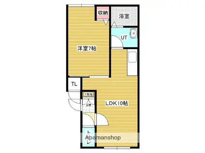 リンクス・パーク(1LDK/1階)の間取り写真