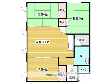 コムハウスⅡ(3LDK/2階)の間取り写真