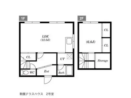 駒園テラスハウス(1SLDK)の間取り写真
