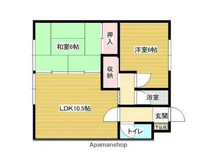伊賀マンション NO・5(2LDK/2階)の間取り写真