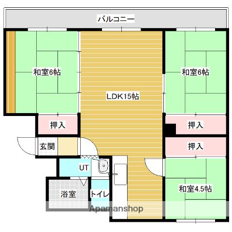 エル美唄(3LDK/2階)の間取り写真