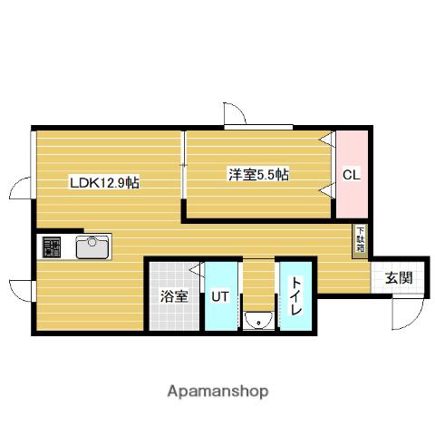 DOLCE-K1(1LDK/2階)の間取り写真