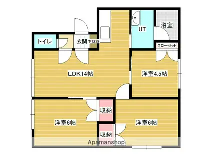 ハイフレッシュ19(3LDK/3階)の間取り写真