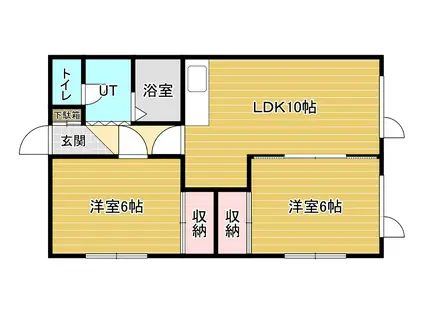 コーポ西尾2.3(2LDK/2階)の間取り写真