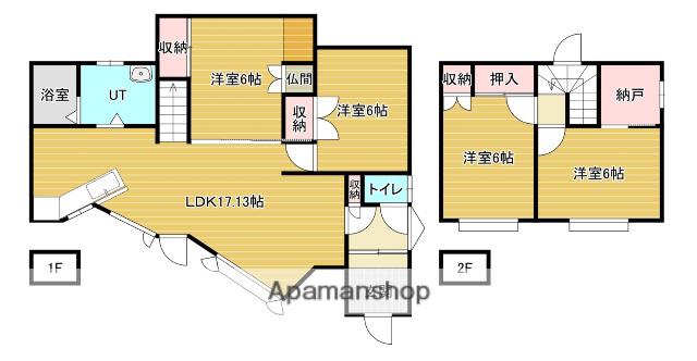 函館本線 岩見沢駅 バス乗車時間:15分 6条東9丁目バス停で下車 徒歩9分 2階建 築40年(4LDK)の間取り写真