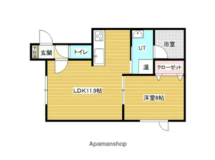 AGMⅢ(1LDK/2階)の間取り写真