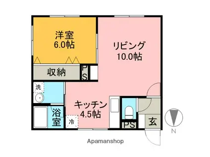 PIGEON(1LDK/1階)の間取り写真