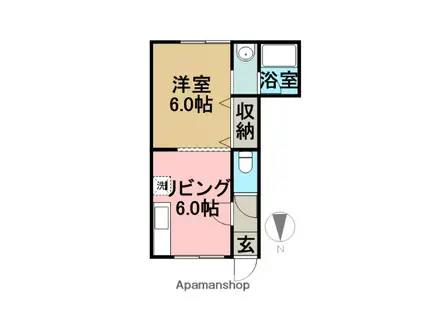 ユートピア21(1DK/1階)の間取り写真