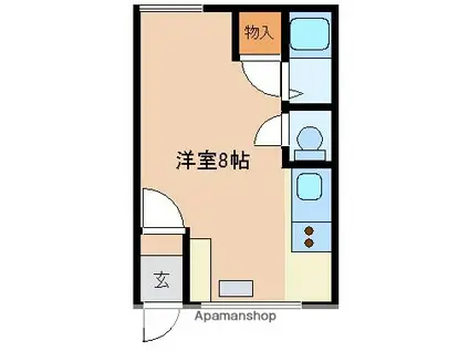 滝川第2総合ハイツ(ワンルーム/2階)の間取り写真