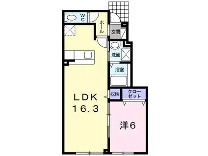 メゾン・ラフィネⅠ(1LDK/1階)の間取り写真