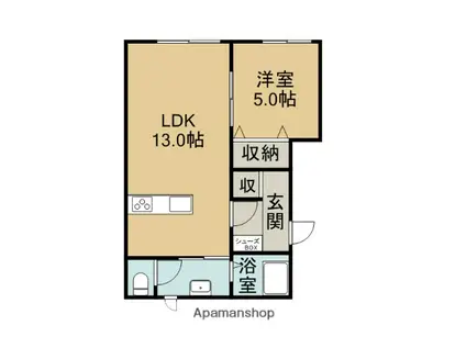 GRAN SQUARE(1LDK/1階)の間取り写真