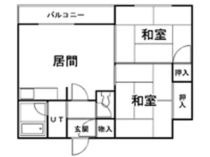 メゾンさくら(2LDK/3階)の間取り写真