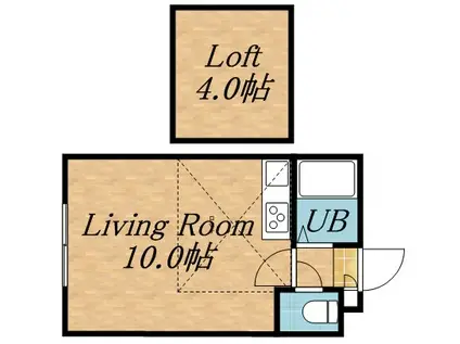 SOC189(ワンルーム/4階)の間取り写真
