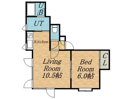 フォーサイト大通(1LDK/1階)の間取り写真