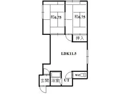 アールエステート(2LDK/2階)の間取り写真