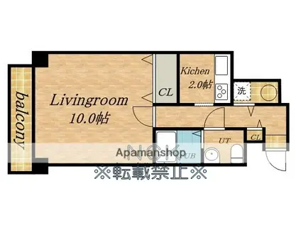 エステトーワ(1K/5階)の間取り写真