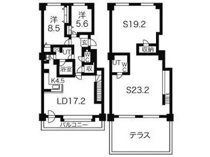 アームズ宮の森(3SLDK/3階)の間取り写真