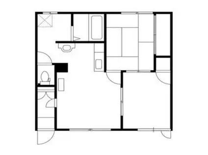 第2関井ハウス(2LDK/1階)の間取り写真
