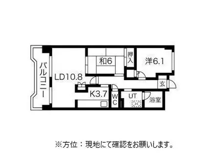 アジエステート大通西プラザ(2LDK/10階)の間取り写真
