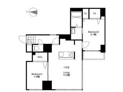 スペチアーレ プリーモ(2LDK/9階)の間取り写真