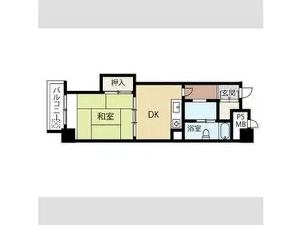 アルファ創成川公園(1DK/6階)の間取り写真