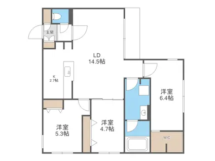 HIGH RESIDENCE YAMAHANA(3LDK/3階)の間取り写真