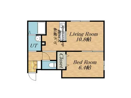 MARUYAMA RH HILLS(1LDK/2階)の間取り写真