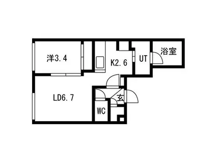 PARTENZA(1LDK/2階)の間取り写真