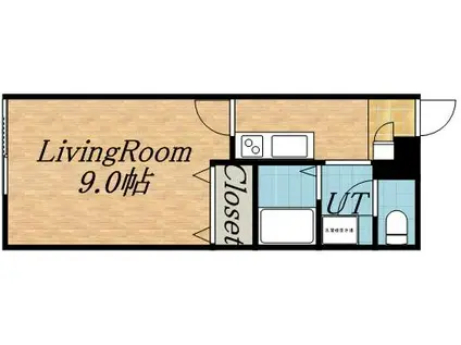 レオパレスメゾン 山 鼻(1K/2階)の間取り写真