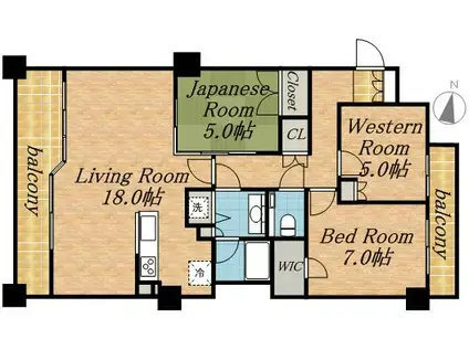 ザ・サッポロレジデンス(3LDK/2階)の間取り写真