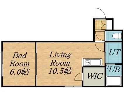 パナシェ宮の森(1K/4階)の間取り写真