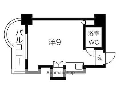 サイレンス医大前(ワンルーム/8階)の間取り写真