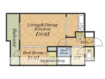 エスパシオ琴似(1LDK/10階)の間取り写真