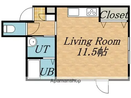 前田K-STAGE1(ワンルーム/2階)の間取り写真