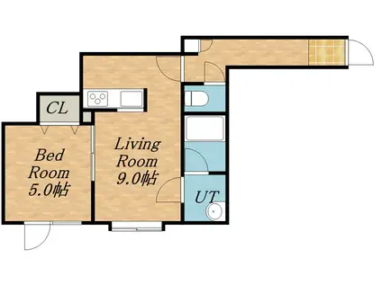 ライフォート(1LDK/2階)の間取り写真